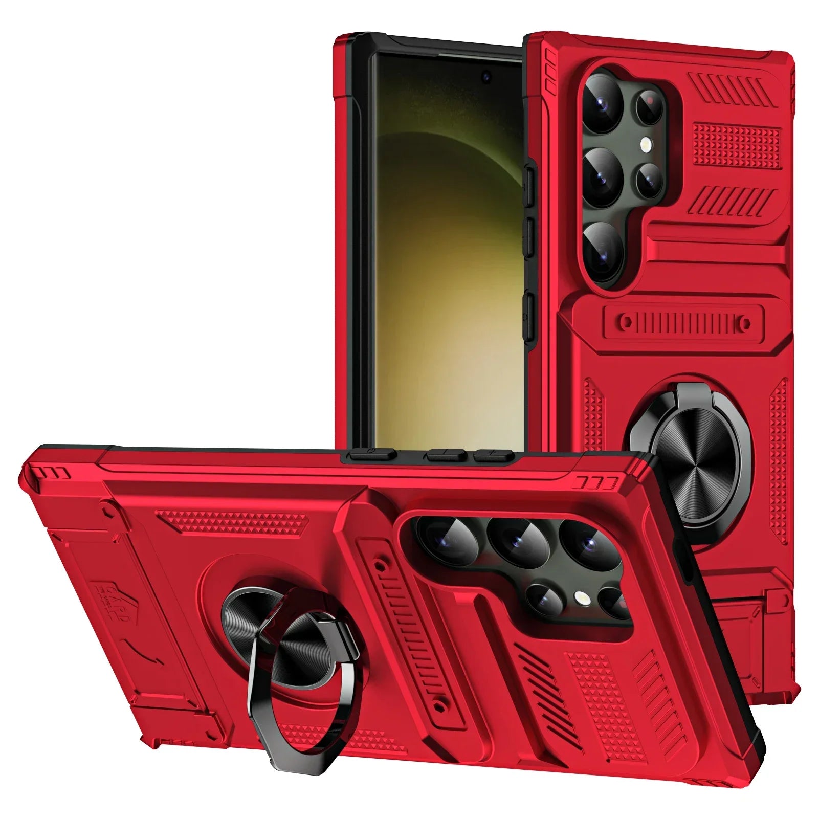 RingVault Armor Case – Shockproof Wallet Cover with Card Holder & Kickstand
