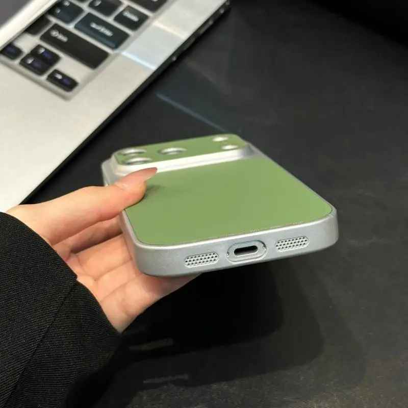 Liquid Leather Texture Coating Case for iPhone