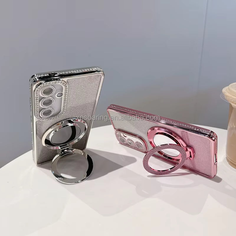 Bling Chrome Kickstand Sparkling Case – Soft Cover