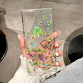 Luxury Flower Pattern Transparent Phone Cases for Samsung