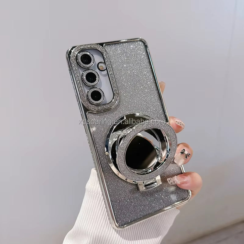 Bling Chrome Kickstand Sparkling Case – Soft Cover