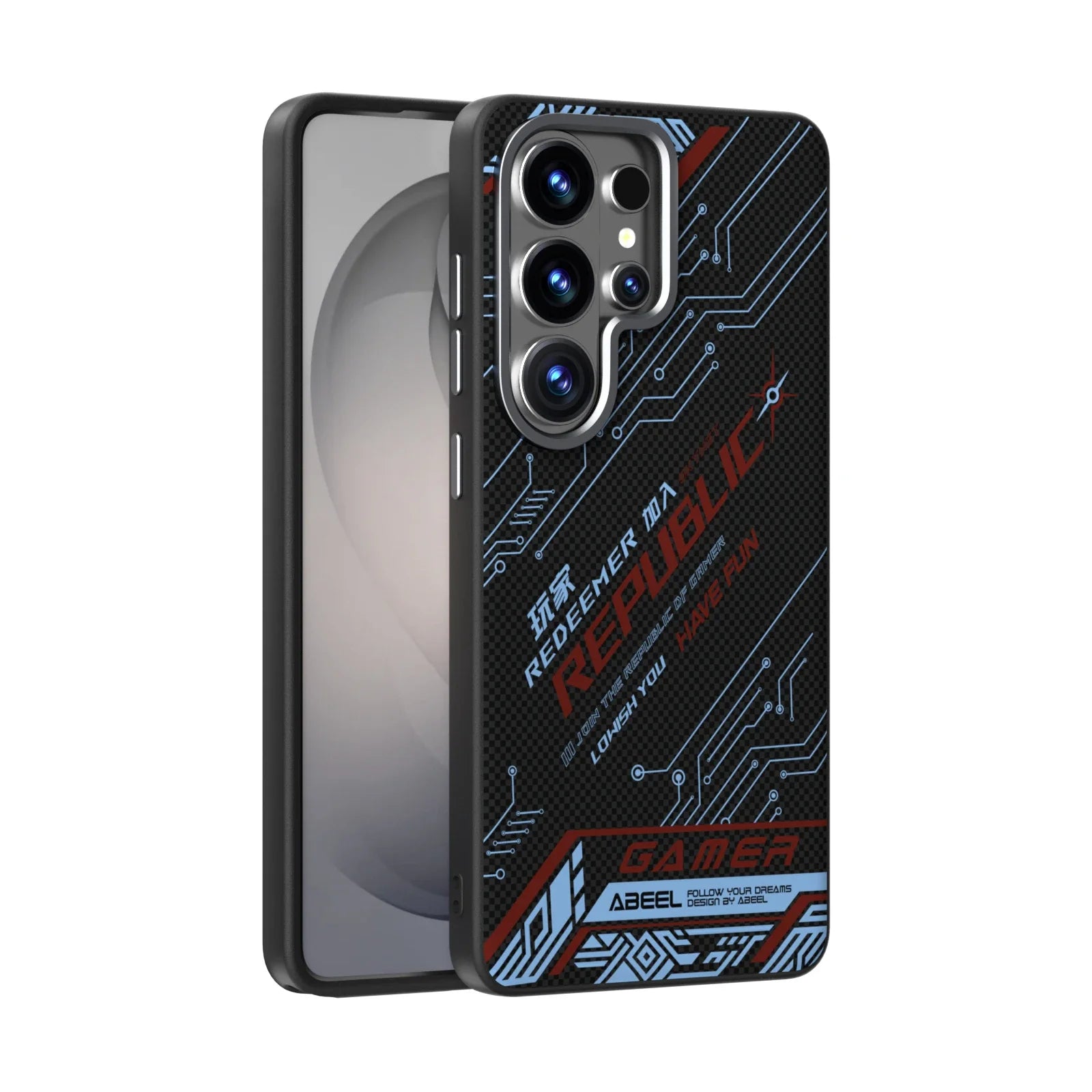 Luxury Magnetic Carbon Fiber Case for Samsung Galaxy
