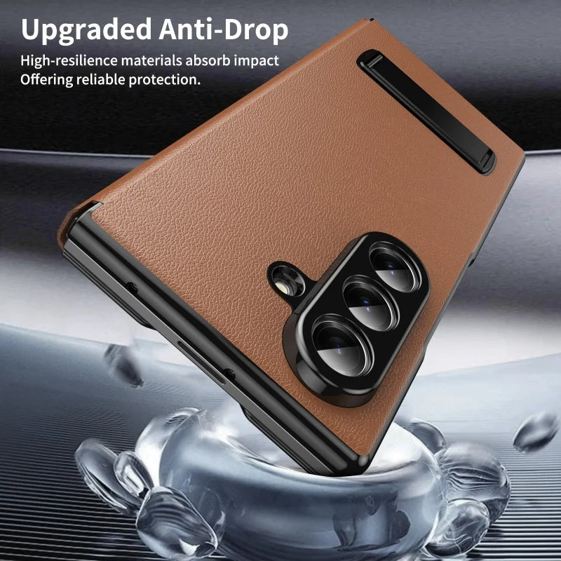Luxury PU Leather Cell Phone Case for Samsung Z Fold