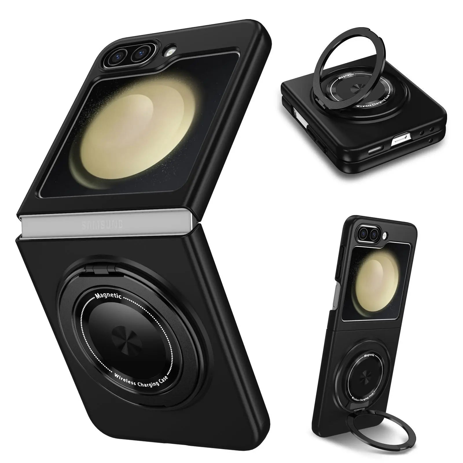 Invisible Folding Kickstand Armor Design Shockproof Magnetic Phone