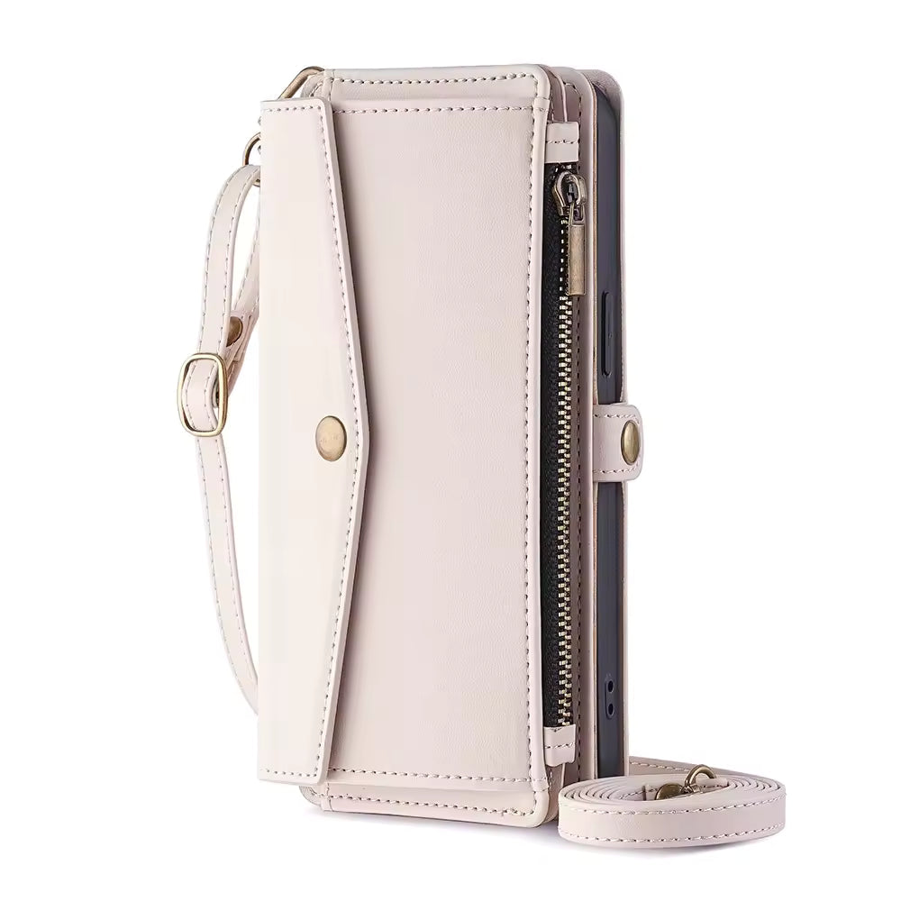 PU Leather Zipper Wallet Case