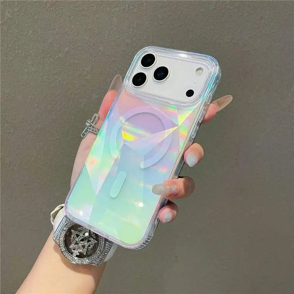 For iPhone 17 Pro Max Color Plated Transparent Color Change Phone