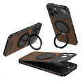 Magnetic Metal Bumper 360° Rotating Stand Case for iPhone – Shockproof Elastic Snap Protective Cover