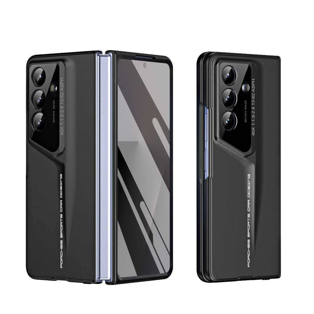 Hinge Pen Slot Armor Case for Samsung Z Fold – 360° Shockproof Cover with Tempered Glass Full Screen Protector