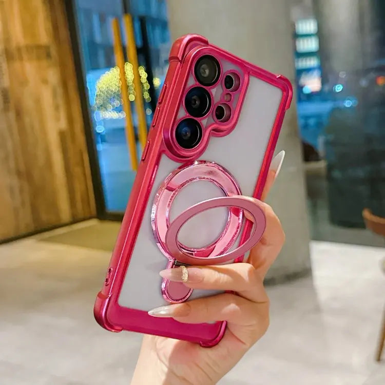 Clear Magnetic Kickstand Case for Galaxy