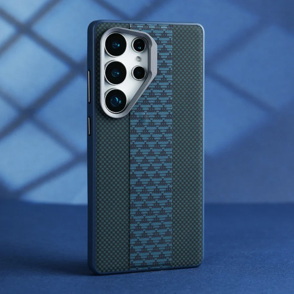 Custom PU Leather Phone Case for Samsung and Iphone Triangular Pattern Case
