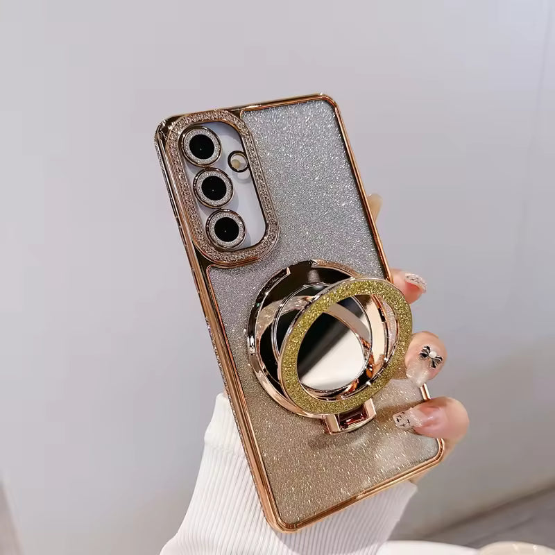 Bling Chrome Kickstand Sparkling Case – Soft Cover