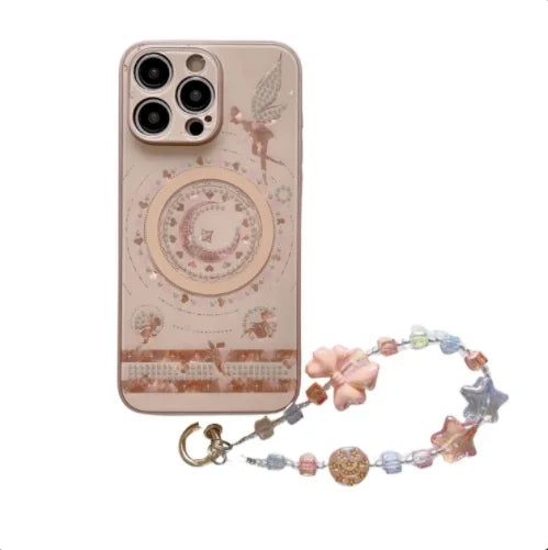 Luxury Sparkling Diamond Elf Pattern Magnetic Charging Case