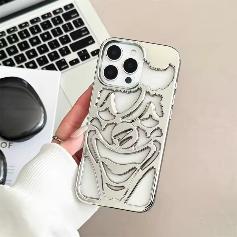 Electroplated Clown Design Phone Case