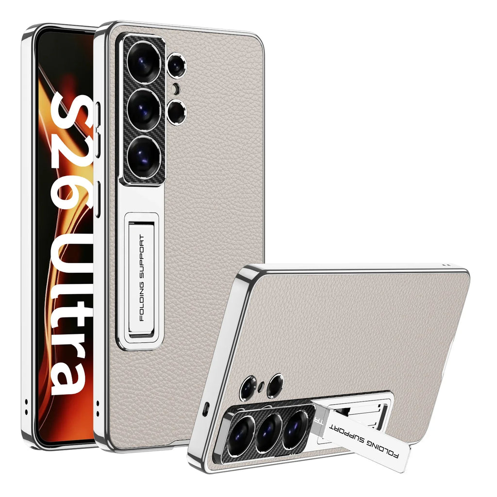 Original GKK plating leather stand phone Cover case with kickstand