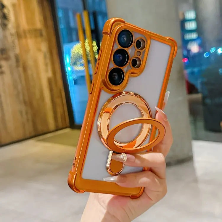 Clear Magnetic Kickstand Case for Galaxy