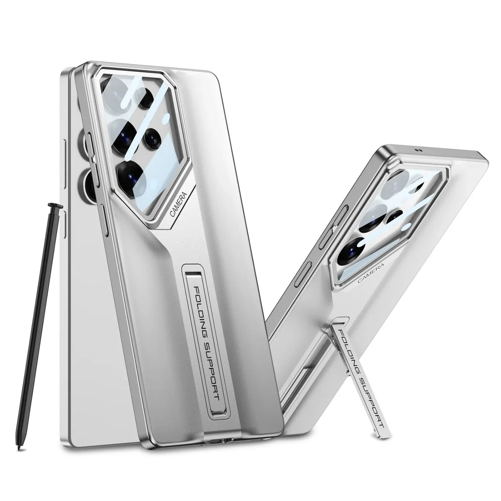 New Matte PC Skin Feel Ultra-fast Knife Edge Invisible Stand Phone case for Samsung