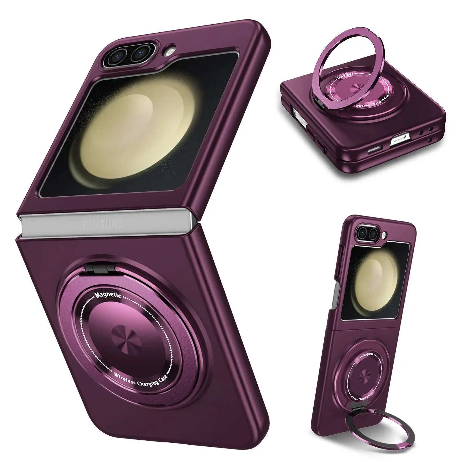 Invisible Folding Kickstand Armor Design Shockproof Magnetic Phone