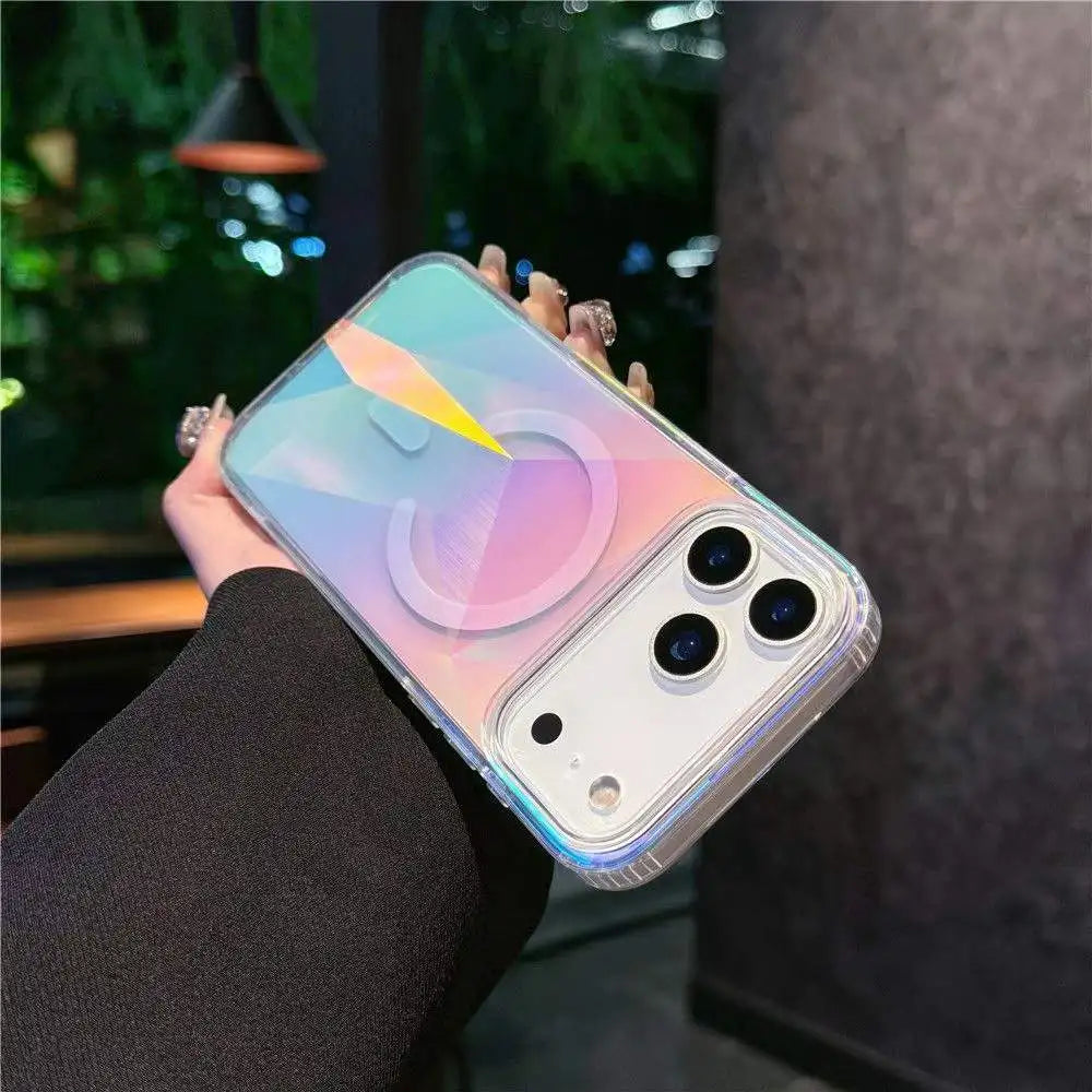 For iPhone 17 Pro Max Color Plated Transparent Color Change Phone