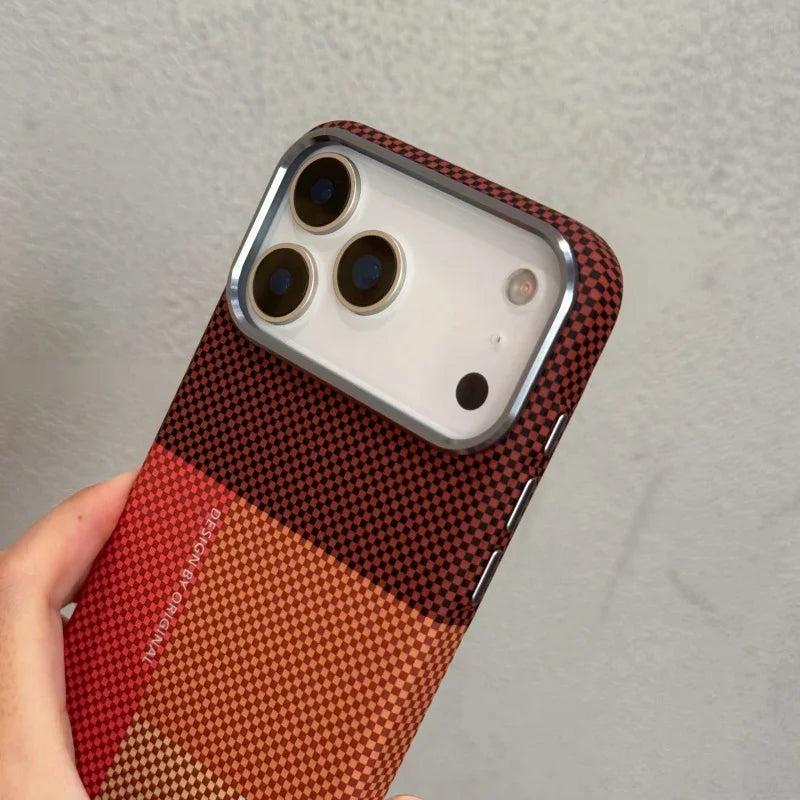 New Color Matching Carbon Fiber Textured Magnetic Case for iPhone