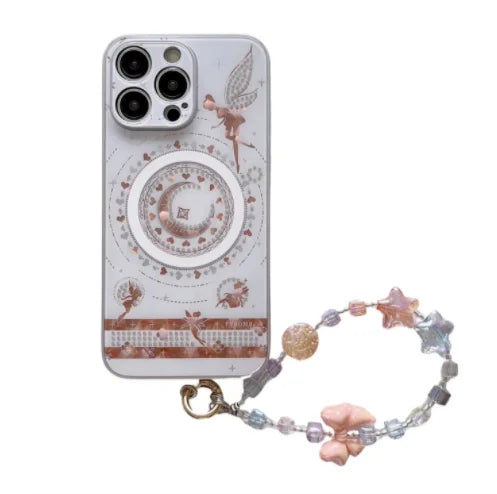Luxury Sparkling Diamond Elf Pattern Magnetic Charging Case