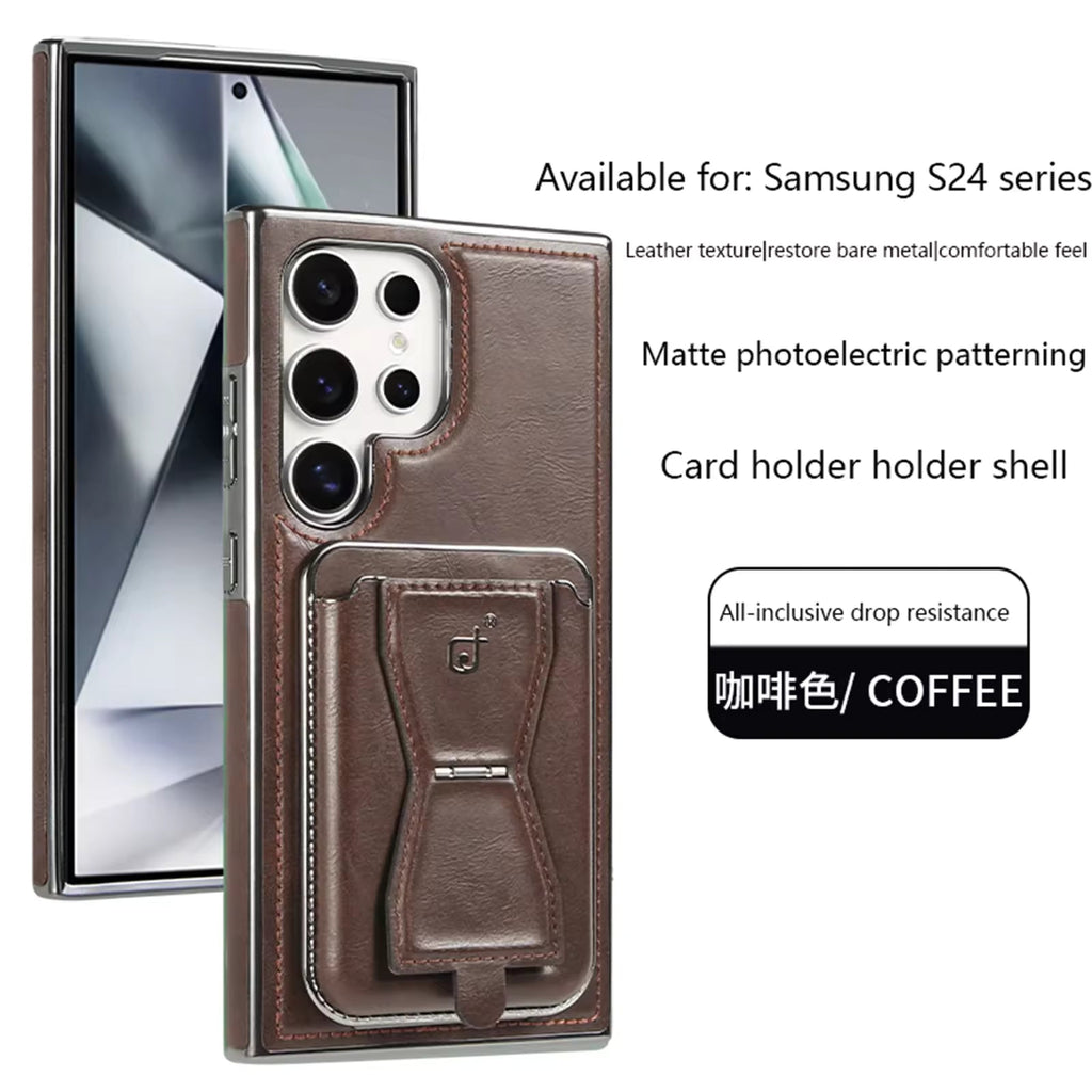New Design 2 in 1 With Magnetic Removable Back Card Holder Stand Leather Wallet Phone Case for Samsung