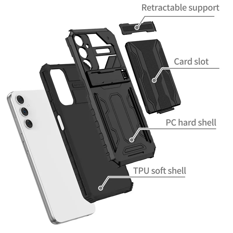Samsung Galaxy Armor Case with Stand & Card Slot