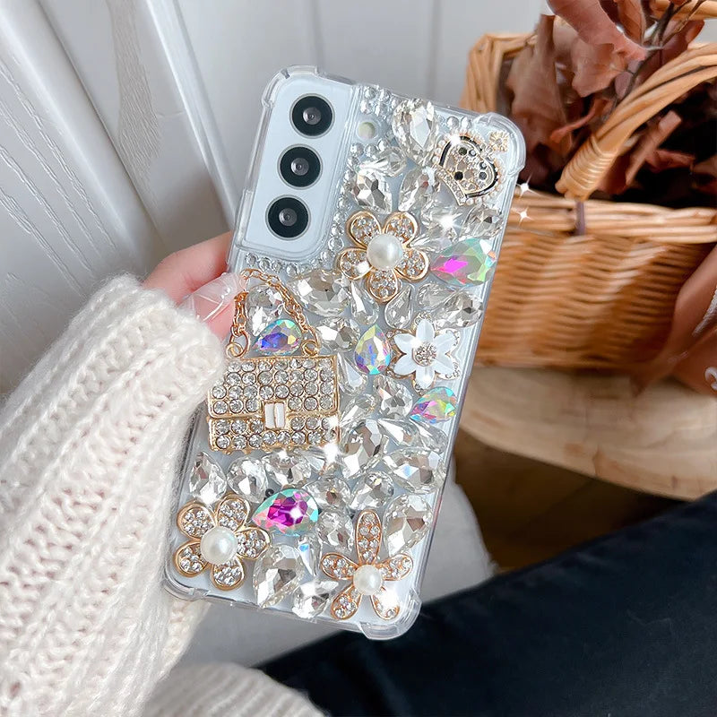 Custom 3D Luxury Glitter Crystal Bling Bling Case for Samsung
