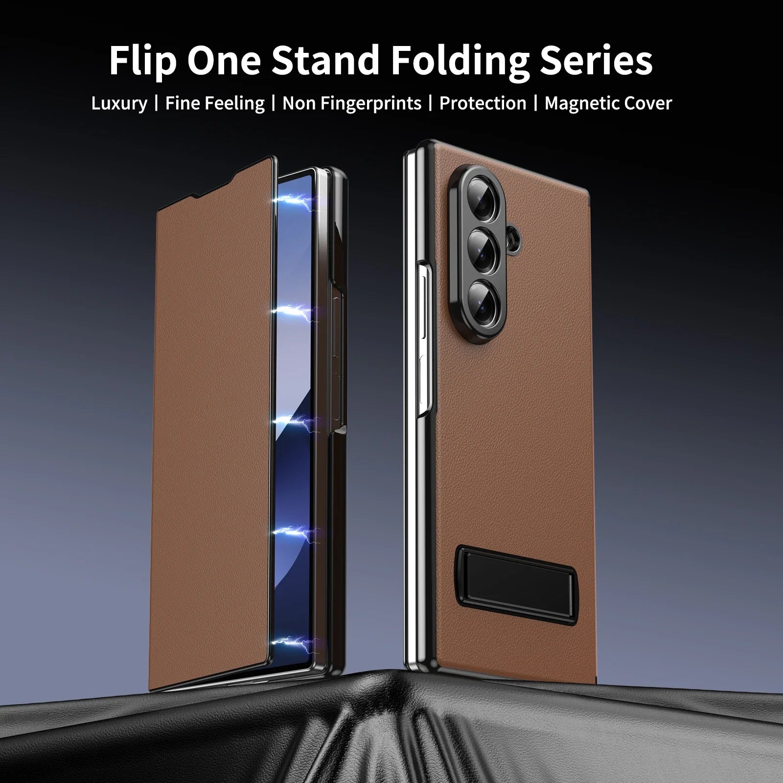 Luxury PU Leather Cell Phone Case for Samsung Z Fold