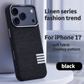 Premium Magnetic Linen iPhone Case - Shockproof Design