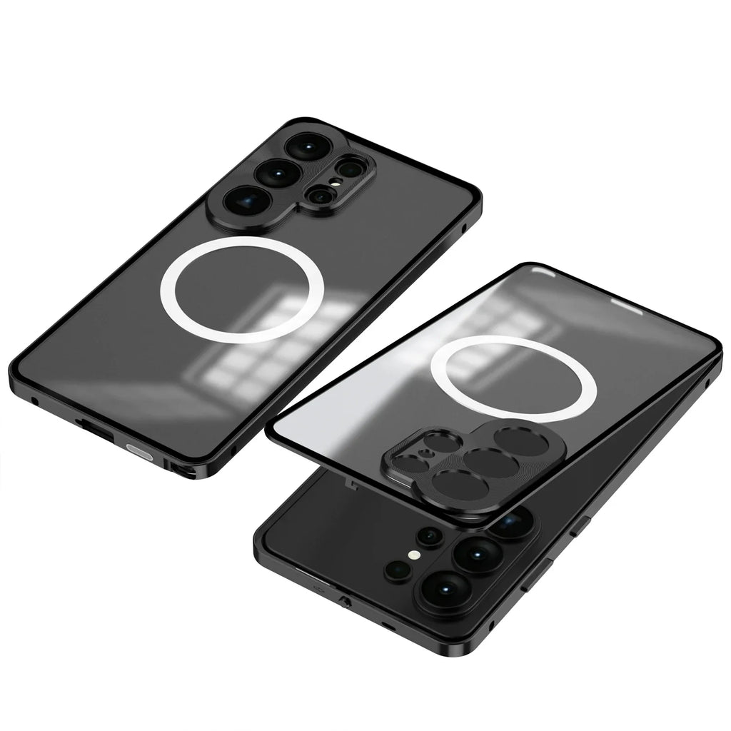 Frosted Magnetic Case Metal Frame Aluminum Alloy Bumper Buckle Matte Case