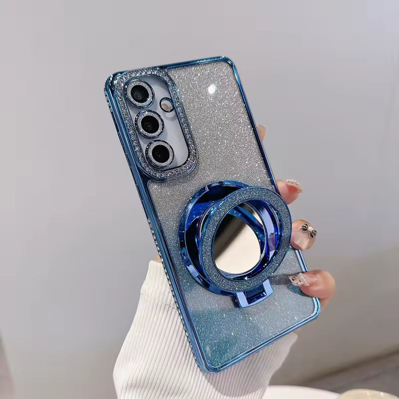 Bling Chrome Kickstand Sparkling Case – Soft Cover