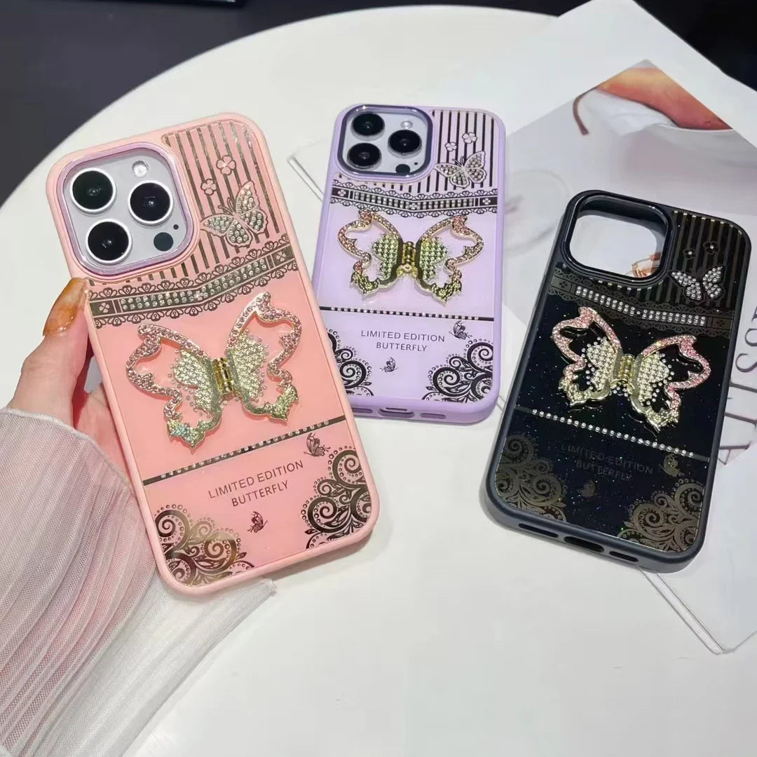 Luxury Diamond Butterfly iphone Case