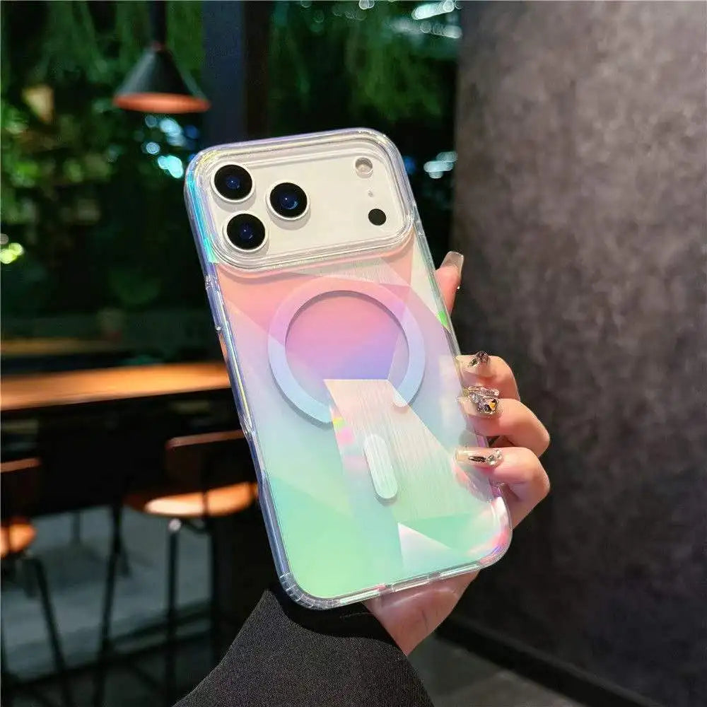 For iPhone 17 Pro Max Color Plated Transparent Color Change Phone