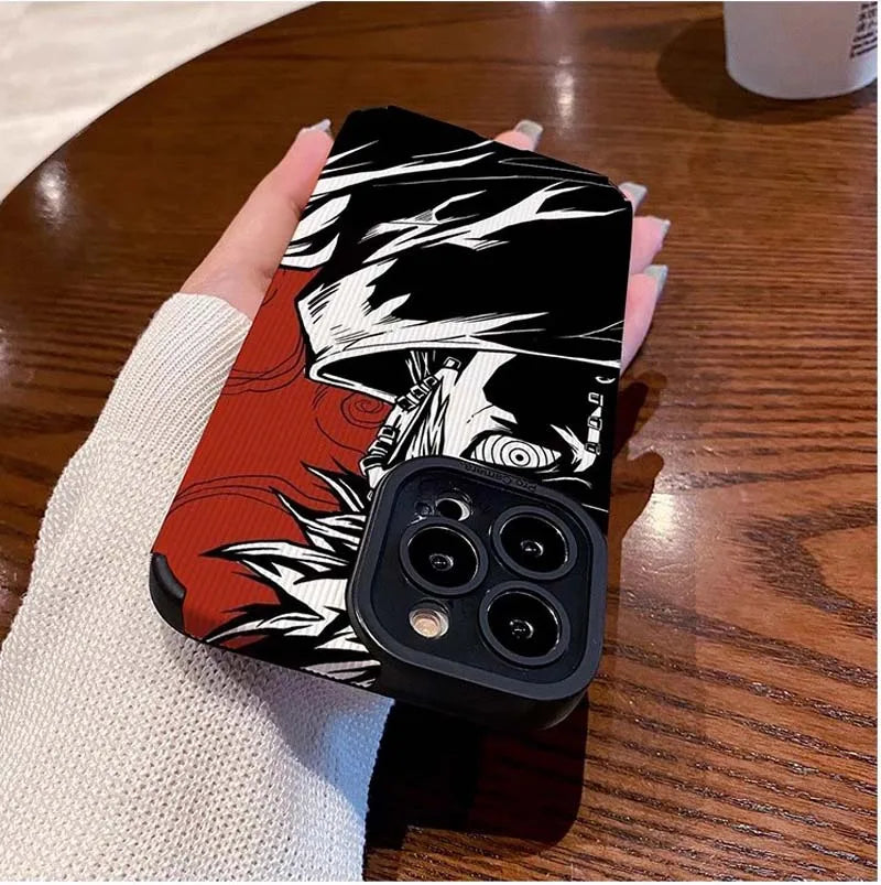 Naruto Pain Cartoon Fighter TPU Leather iPhone Case