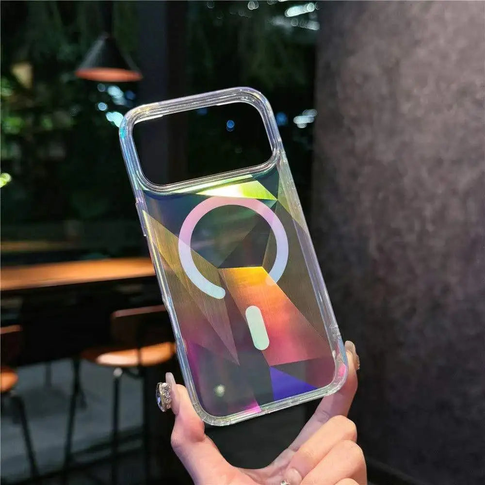 For iPhone 17 Pro Max Color Plated Transparent Color Change Phone