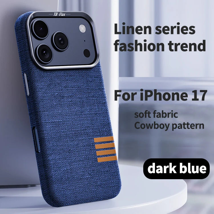 Premium Magnetic Linen iPhone Case - Shockproof Design