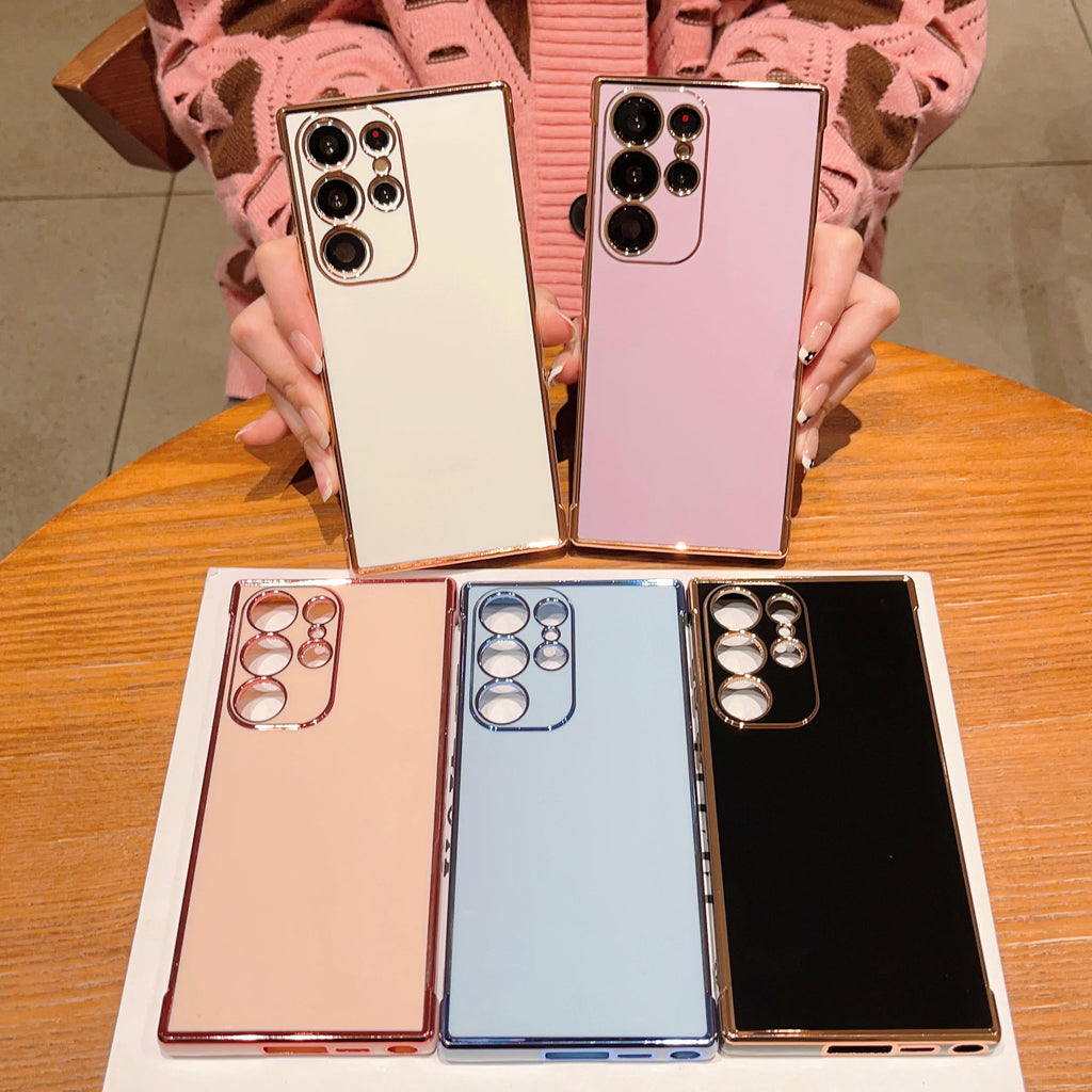 Luxury Plating Shockproof Soft TPU Phone Case for Samsung