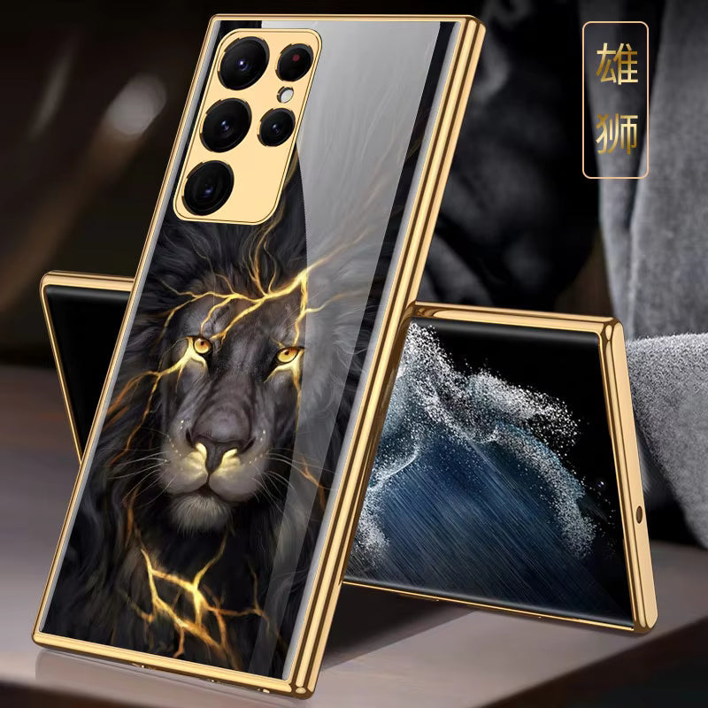 Tempered Glass Shockproof Hard Case for Samsung