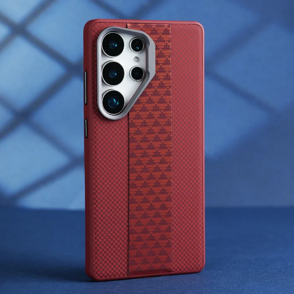 Custom PU Leather Phone Case for Samsung and Iphone Triangular Pattern Case