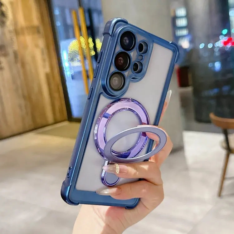 Clear Magnetic Kickstand Case for Galaxy