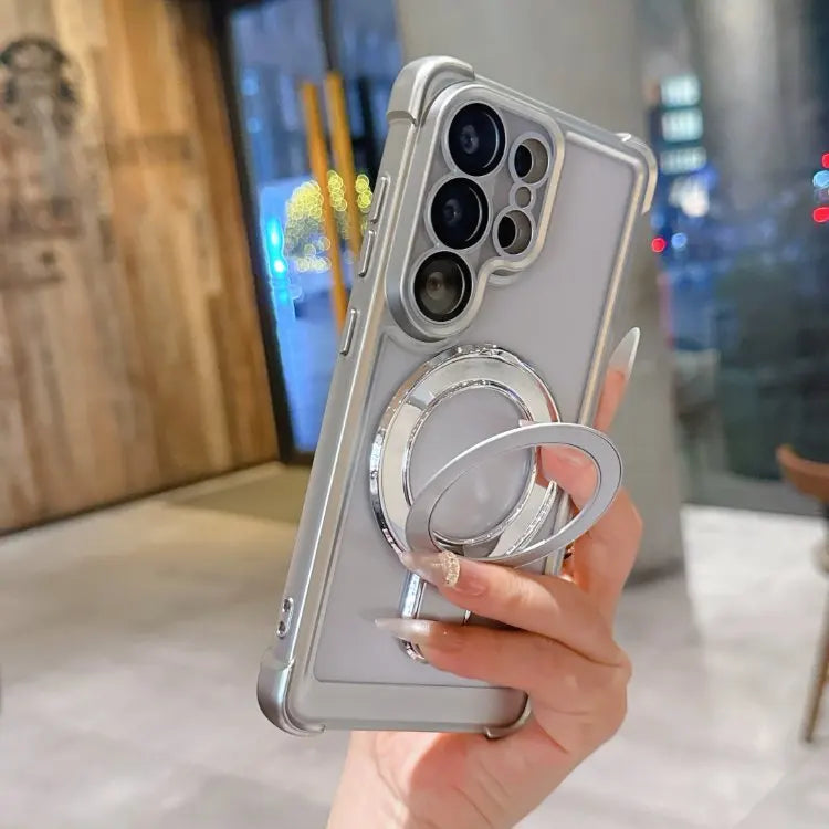 Clear Magnetic Kickstand Case for Galaxy