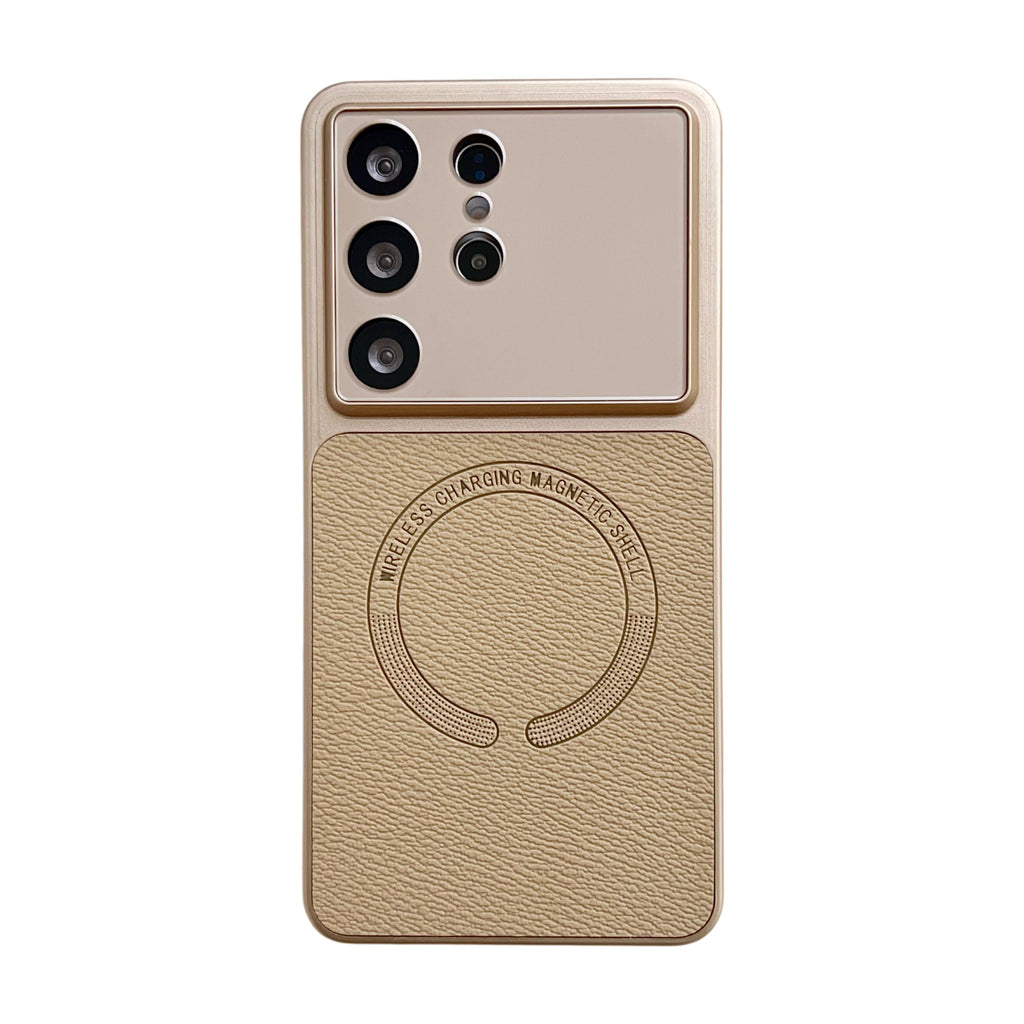 ViewGuard 360 Wallet Case – Magnetic Window Leather Cover for Samsung
