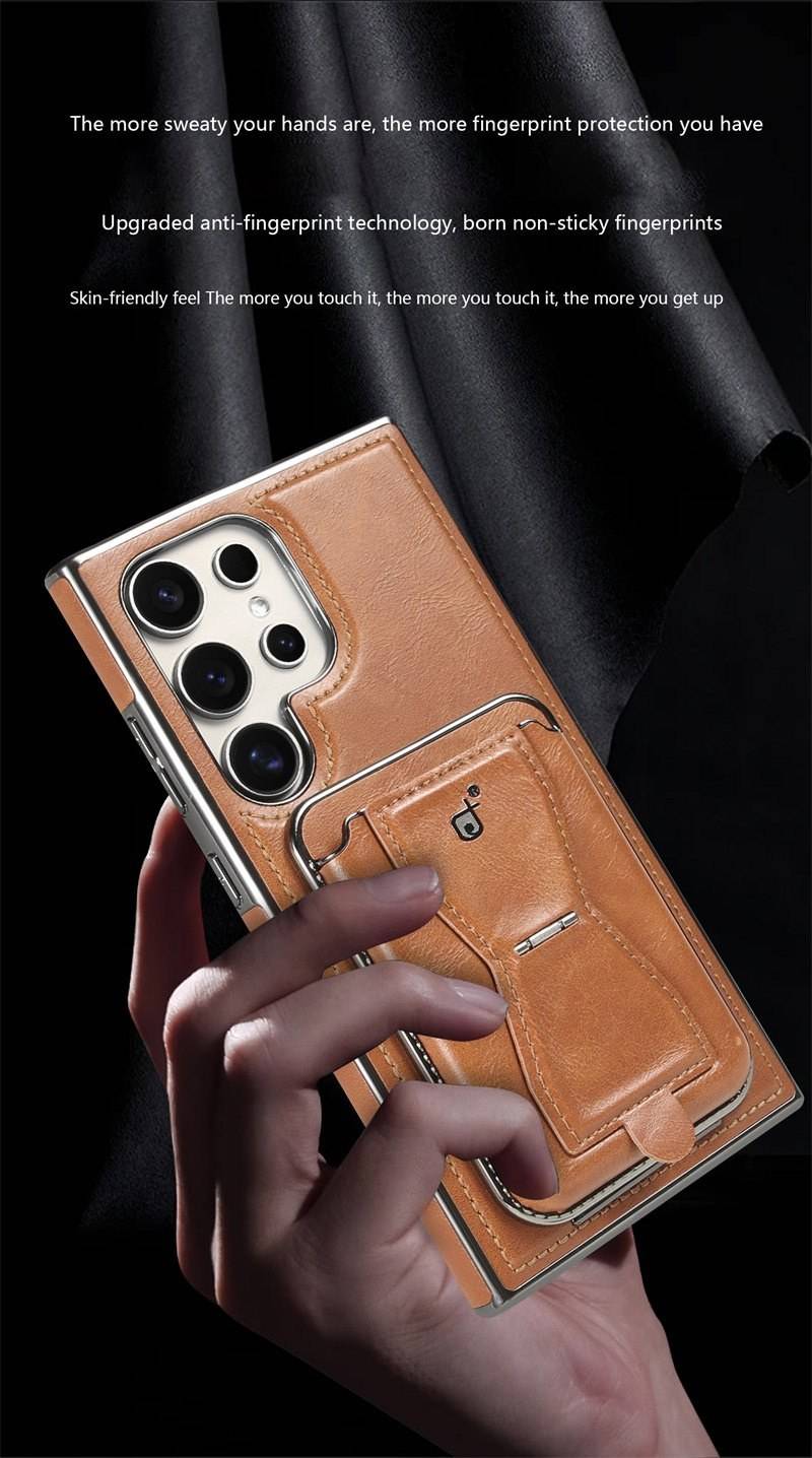 New Design 2 in 1 With Magnetic Removable Back Card Holder Stand Leather Wallet Phone Case for Samsung