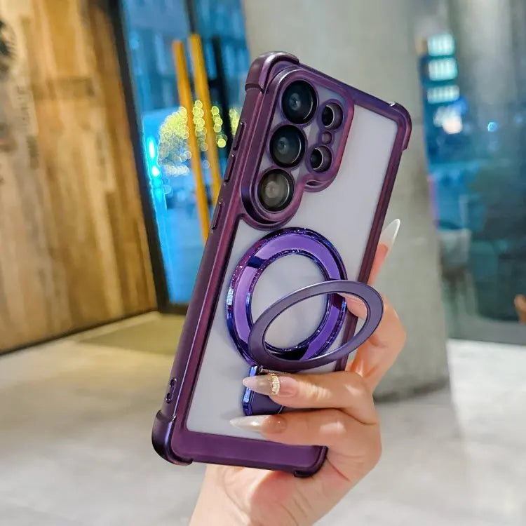 Clear Magnetic Kickstand Case for Galaxy
