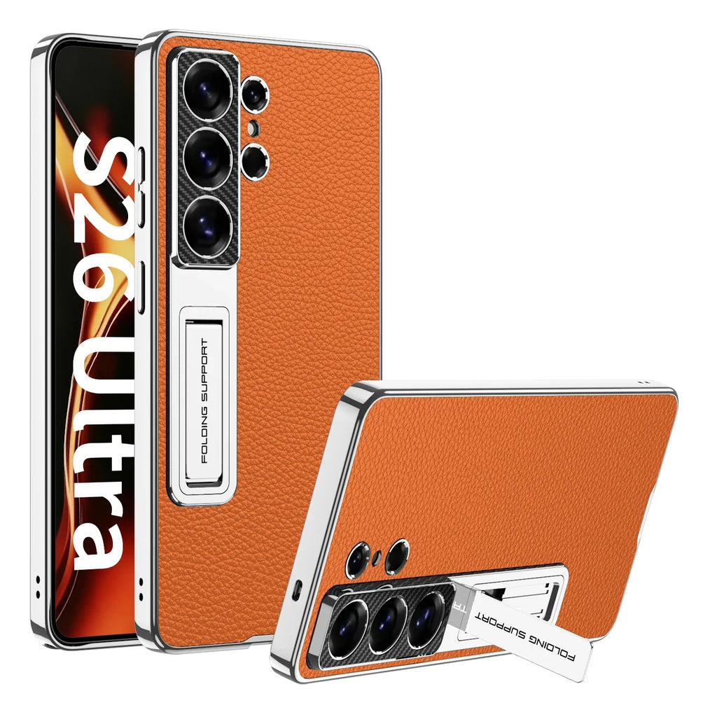Original GKK plating leather stand phone Cover case with kickstand