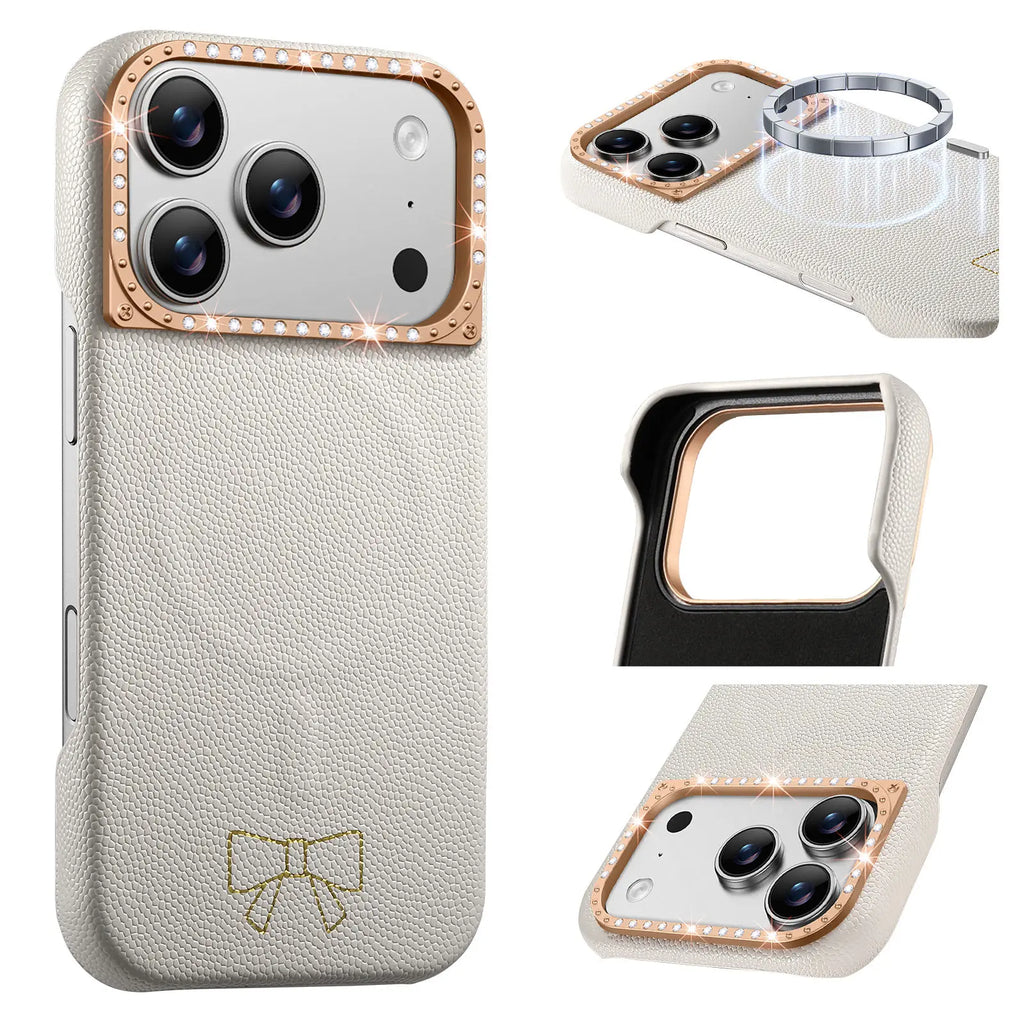 Fashion Magnetic PU Leather Girl Phone Cases for iPhone