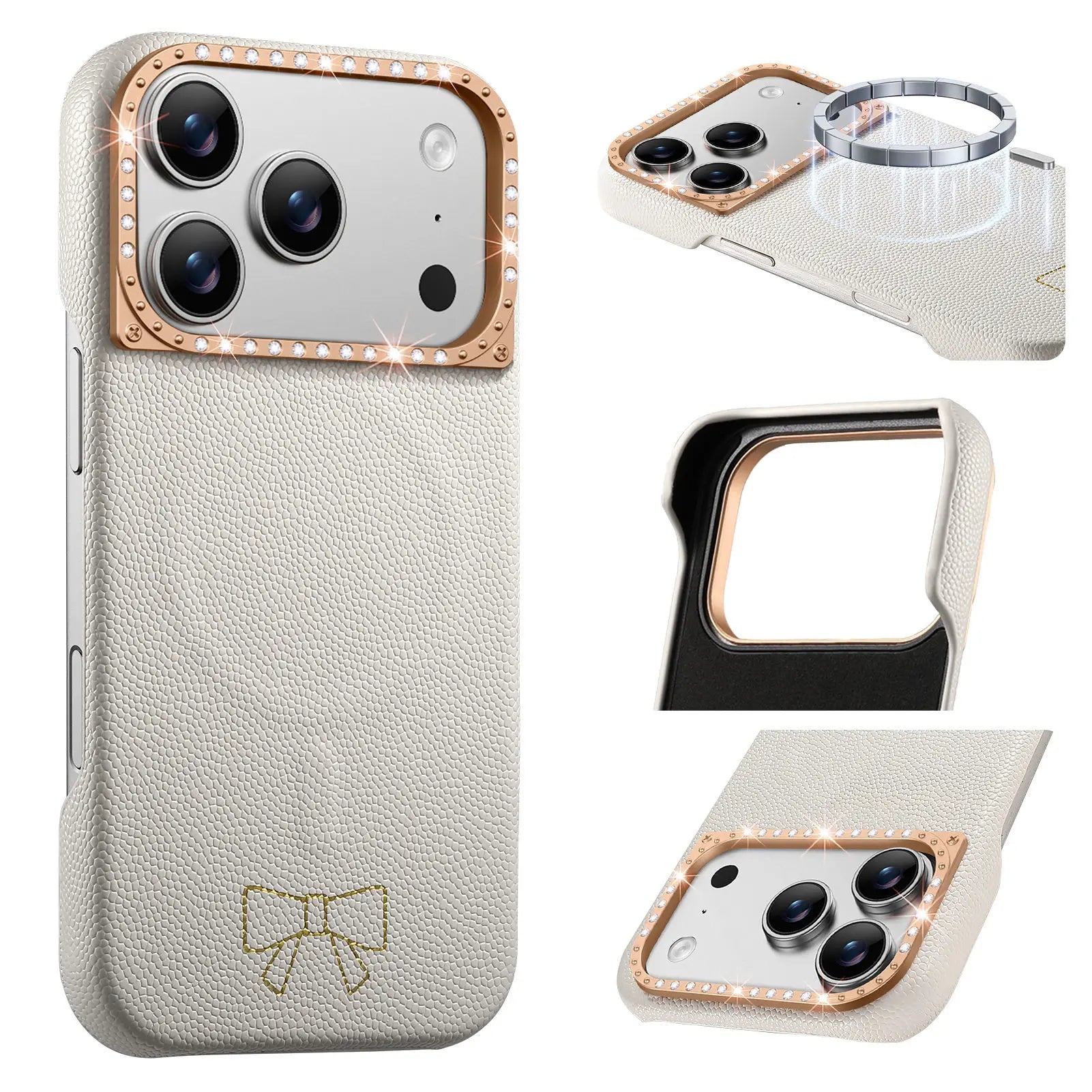 Fashion Magnetic PU Leather Girl Phone Cases for iPhone