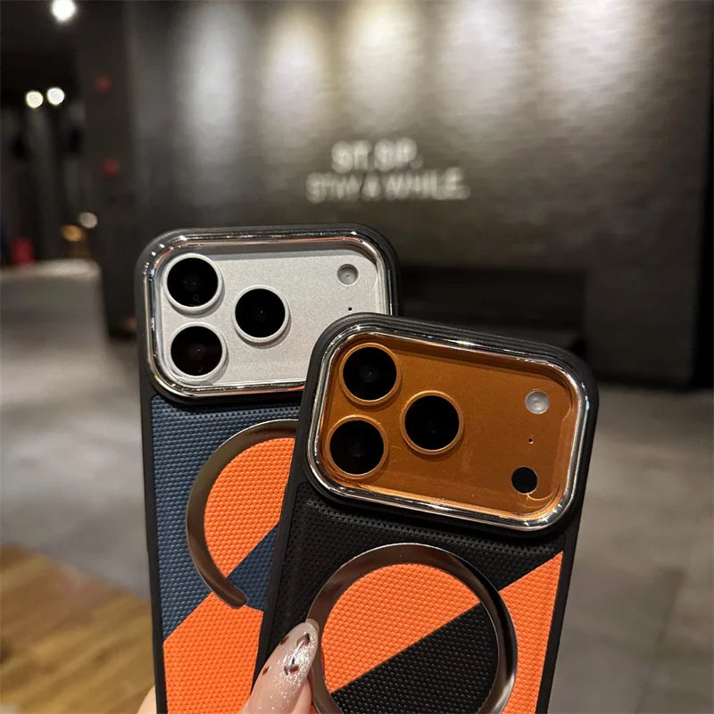 Luxury Magnetic Leather iPhone Case