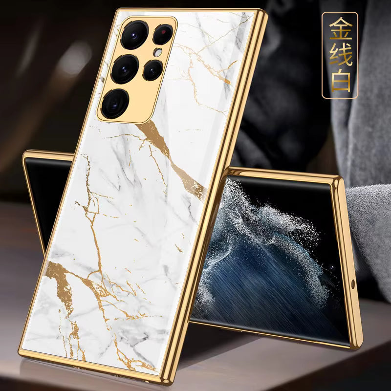 Tempered Glass Shockproof Hard Case for Samsung