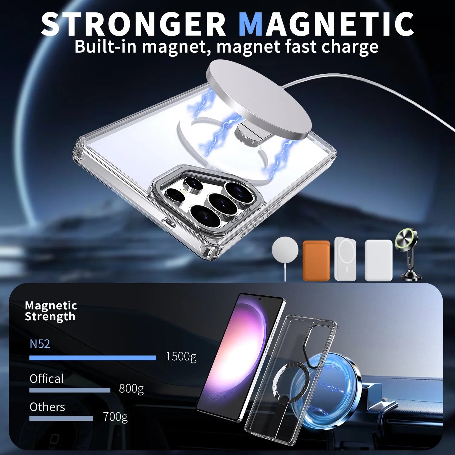 Luxury Matte Magnetic Shockproof Phone Case